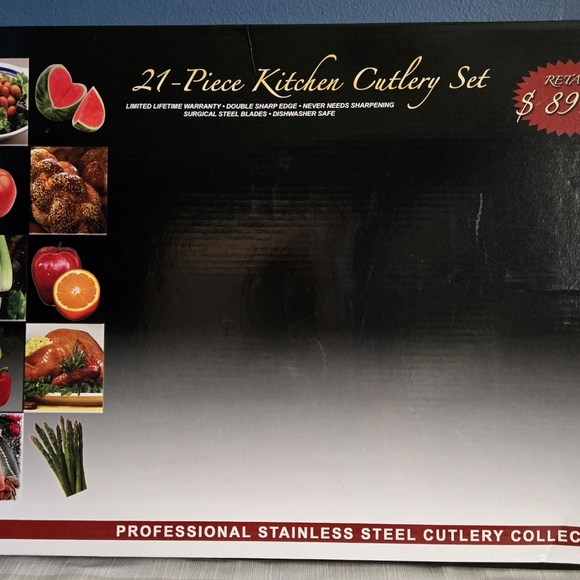 Professional Stainless Steel 21-Piece Kitchen Cutlery Set - Picture 1 of 5